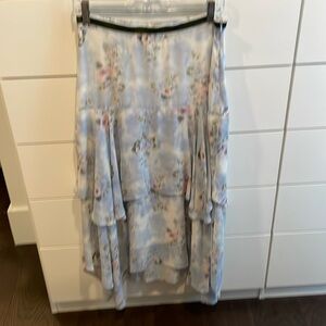 Love Shack Fancy flowered tiered maxi skirt